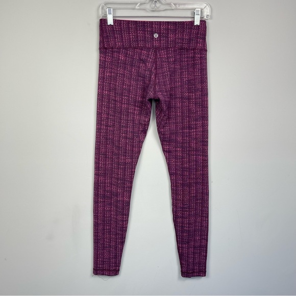 Lululemon Wunder Under Pant Textured Ziggy Wee August Glo Raspberry Glo Light 4 - Picture 8 of 13